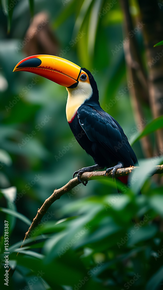 Toucan in the jungle vertical Toucan in the jungle vertical