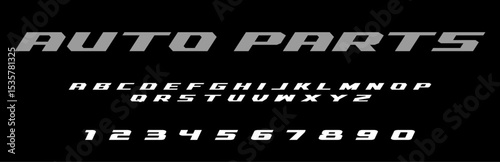 Auto Pa lettering font Vector silver effect graphic design. Apparel clothing prints eps svg png. Motorsport designs posters stickers. Download it Now in high resolution format and print it in any size