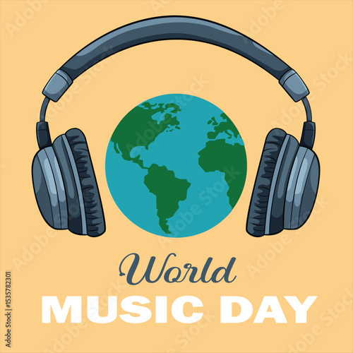 World Music Day Celebration with Musical Instruments vector illustration design