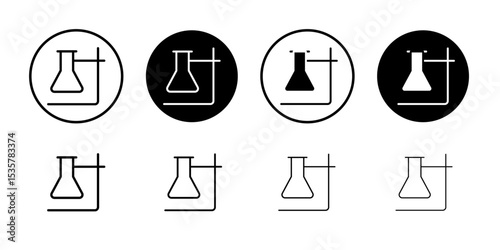 Chemistry icon Thin line illustration set vector