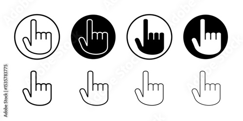 CTR icon Thin line illustration set vector