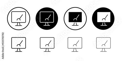 Dashboard icon Thin line illustration set vector