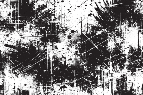 Abstract Black and White Urban Grime Seamless Texture