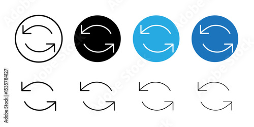 Exchange icon Thin line illustration set vector