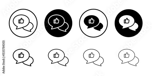 Feedback icon Thin line illustration set vector