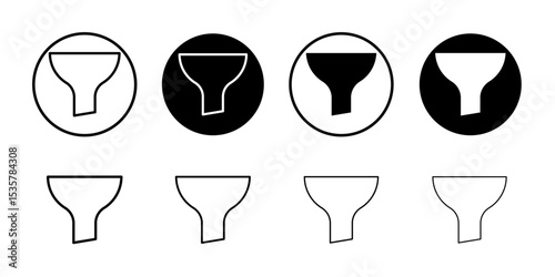 Filter icon Thin line illustration set vector