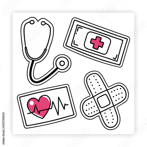 Medical and Health Doodle Icons