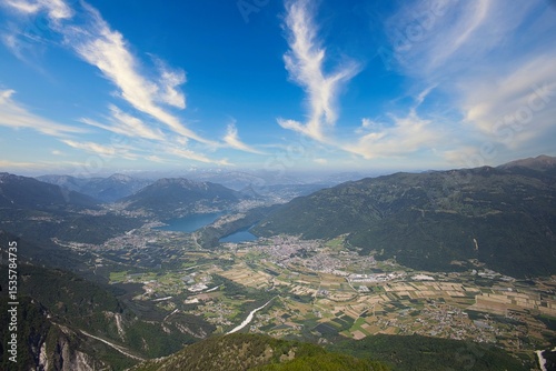 lago di levico e caldonazzo da cima vezzena in valsugana