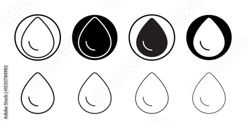 Humidity icon Thin line illustration set vector