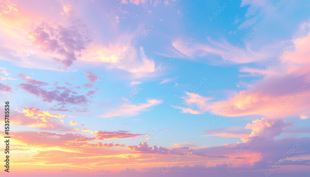 Obraz premium Abstract vivid sky at sunset