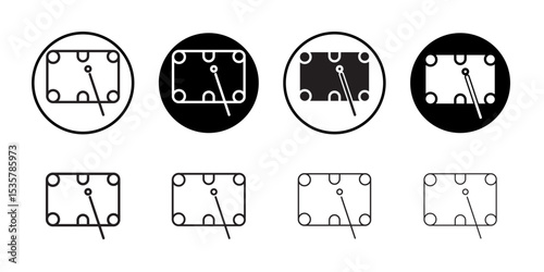 Pool table icon Thin line illustration set vector