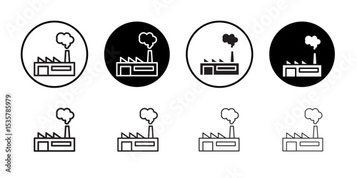Pollution icon Thin line illustration set vector