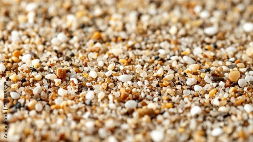 Close-Up Shot of Beach Sand, Detail Texture and Natural Composition Video Close-Up Shot of Beach Sand, Detail Texture and Natural Composition Video