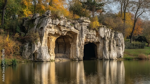 Vincennes has a lovely temple and fake cave by Daumesnil Lake in the park. It's especially pretty in the fall.
