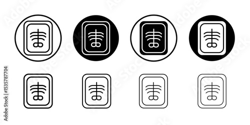 X-ray icon Thin line illustration set vector