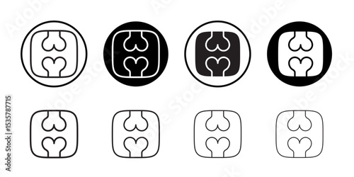 X-ray scan icon Thin line illustration set vector