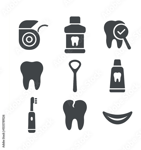 Spring Hygiene Icons. Flat icon set of spring hygiene habits: gardening gloves, raincoat, outdoor boots, hand