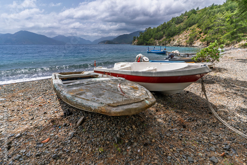 Fototapeta Naklejka Na Ścianę i Meble -  Marmaris Town coastline view in Turkey
