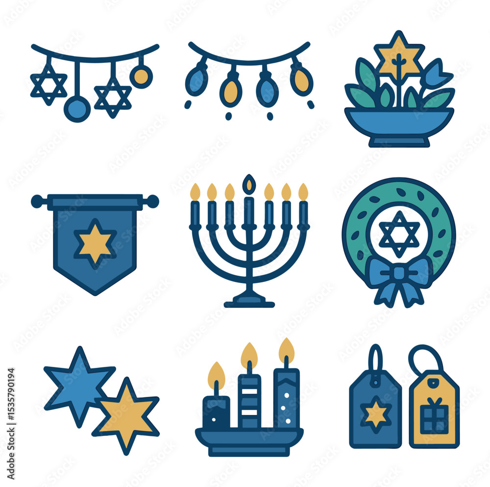 Fototapeta premium Filming Challenges Icons. Flat icon set of filming challenges: weather icon, equipment failure, actor delay,