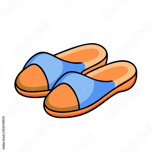 Comfortable and Colorful Slippers for Relaxing Indoors, a Cozy and Casual Choice colorful vector icon