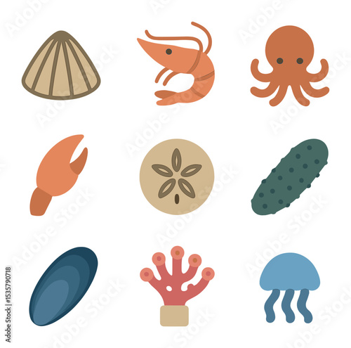 Garden Pests Icons. Flat icon set of garden pests and prevention: aphids, slugs, netting, sticky traps,