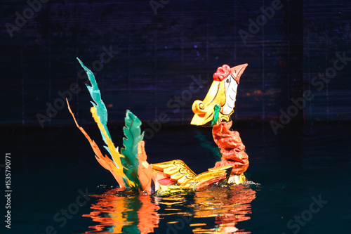 Figures and scenes from the water puppet theater in Hanoi