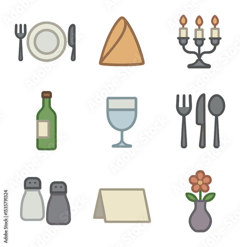 Sustainable Travel Icons. Flat icon set of sustainable travel mindset: mindfulness, respect culture, reduce