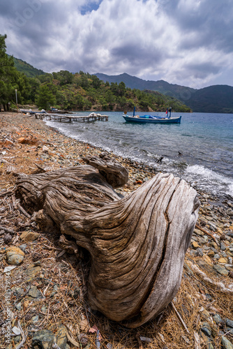 Fototapeta Naklejka Na Ścianę i Meble -  Marmaris Town coastline view in Turkey