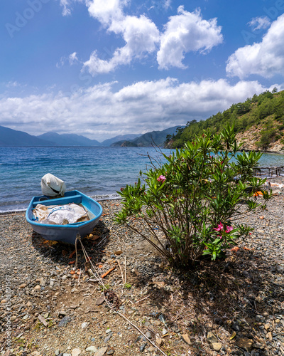 Fototapeta Naklejka Na Ścianę i Meble -  Marmaris Town coastline view in Turkey