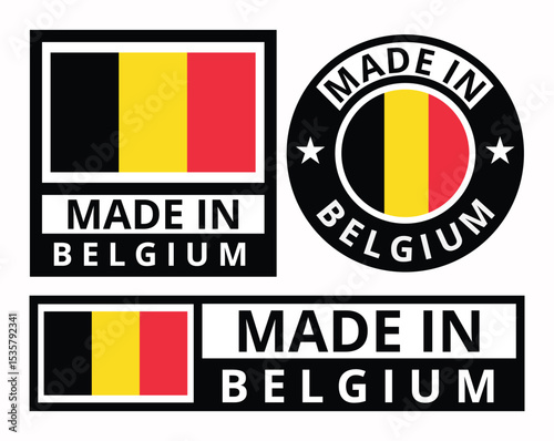 vector-set-made-in-belgium-design-product-labels-business