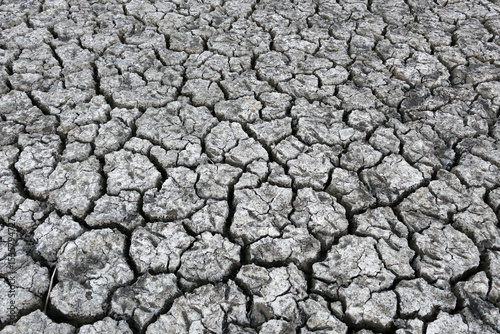 decrease in water levels and large-scale cracking of the soil as a result of drought, soil cracking as a result of drought,