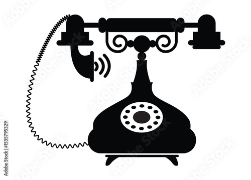 Telephone vector, Telephone clipart, Telephone silhouette