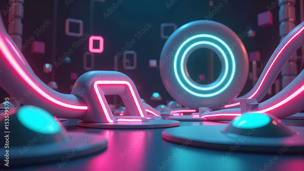 Obraz premium abstract neon light background
