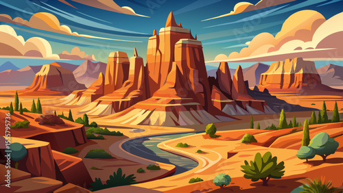 Capitol Reef National Park: 360 degree panorama of Cathedral Valley