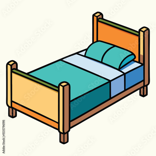 bed in hotel room
