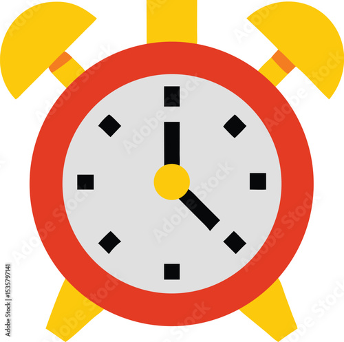 Red Alarm Clock Icon Design Perfect for Scheduling Apps Websites or Branding Projects