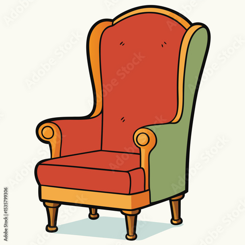 armchair isolated on white background