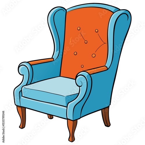 armchair isolated on white background