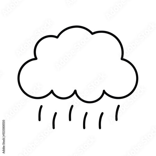 Rain Cloud graphic perfect for seasonal themes Vector illustration