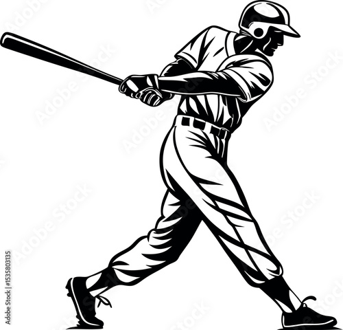 baseball player vector illustration