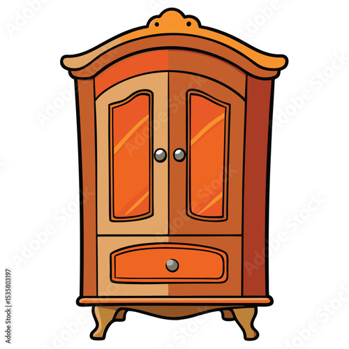 vintage wooden cabinet