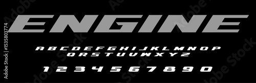 Engine lettering vector graphic apparel clothing prints eps svg png. Typography Fonts graphics designs posters stickers. Download it Now in high resolution format and print it in any size
