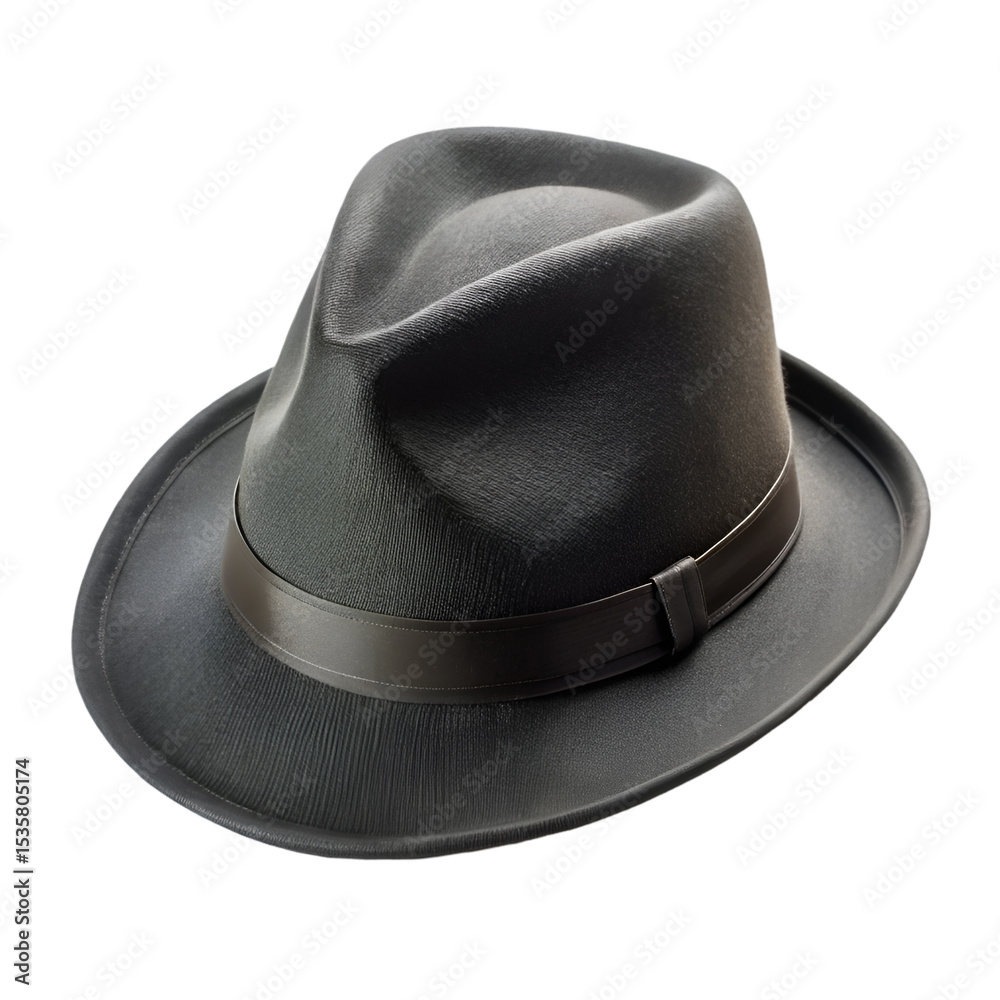Black Fedora Hat Isolated on White Background black hat Black Fedora Hat Isolated on White Background black hat