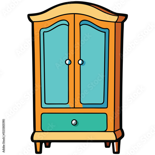 vintage wooden cabinet