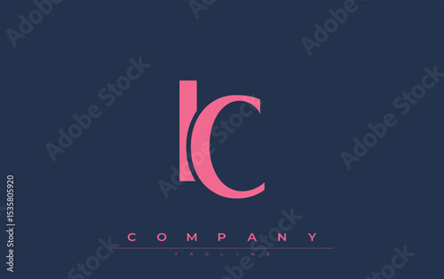 IC Modern Initials Logo Design. Branding logo with stylized initials showcasing bold design and modern aesthetic. Ideal for professional business branding or creative projects focusing on minimalistic