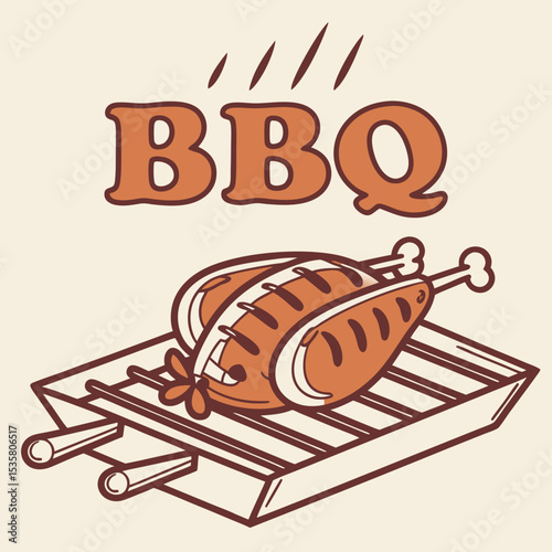 Barbeque T shirt design 