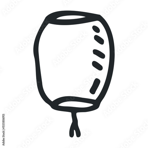 Intravenous drip bag icon for medical and healthcare applications – stock vector icon in line drawing style