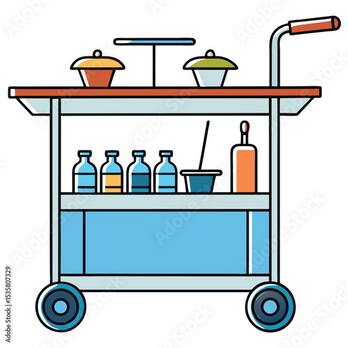 shopping cart with bags