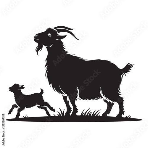 vector illustration of a goat