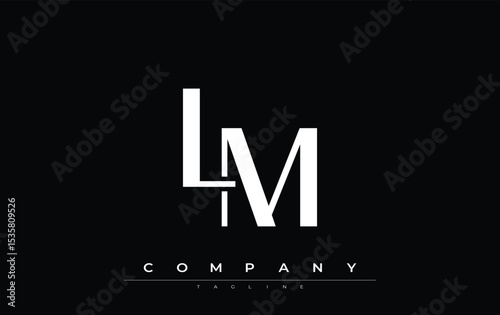 LM Modern Initials Logo Design. Branding logo with stylized initials showcasing bold design and modern aesthetic. Ideal for professional business branding or creative projects focusing on minimalistic